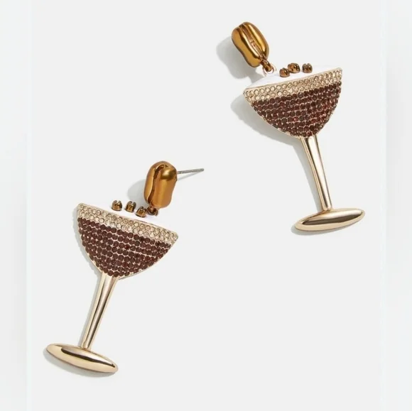 🔹️Baublebar 🔹 Party Fuel "This Is How We Brew It" Espresso Martini Earrings - Picture 3 of 7